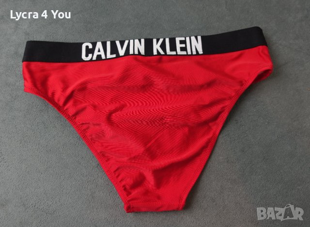 Calvin Klein M/L червена спортна бикина/бански с лека лъскавина, снимка 9 - Бански костюми - 42069448