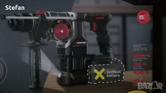 Акумулаторни Безчеткови Перфоратори PARKSIDE, снимка 9 - Бормашини - 51336126