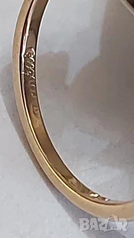 Златен пръстен с естествени опали, снимка 7 - Пръстени - 49404791