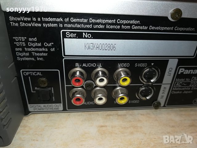 panasonic DMR-E100HEG-MADE IN JAPAN-hdd//dvd recorder 0411231015, снимка 17 - Плейъри, домашно кино, прожектори - 42847924