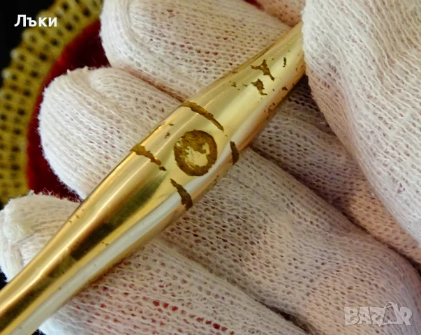 Бронзово чукало за хаван 12.5 см.,маркировка , снимка 3 - Антикварни и старинни предмети - 50786994