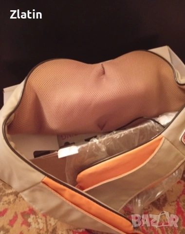 Шиацу масажор, Затопляща функция, 12V/220V, Бежов, снимка 4 - Масажори - 53918508