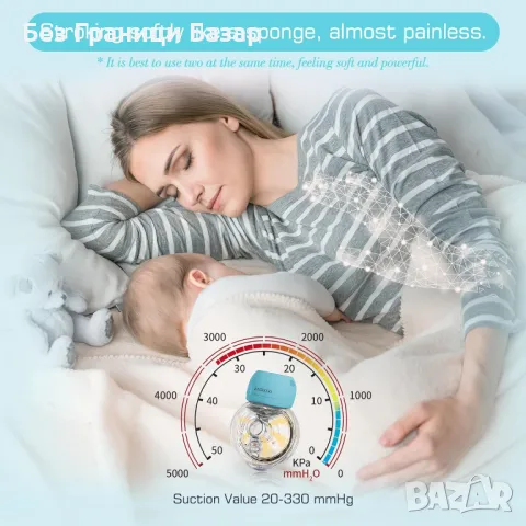 Нова Електрическа безжична помпа за кърма – 3 режима, 9 нива, тиха, снимка 5 - Помпи за кърма - 49517746