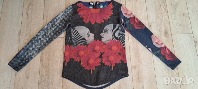 DESIGUAL Дамска блуза с дълъг ръкав-размер S/M, снимка 15 - Блузи с дълъг ръкав и пуловери - 42261057