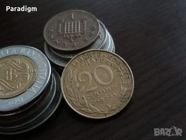 Монета - Франция - 20 сентима | 1964г.