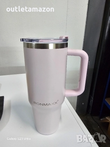 Термос -чаша IronMaxx 1.2L, Тънък модерен дизайн от неръждаема стомана, снимка 4 - Други стоки за дома - 52885566