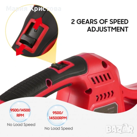 Акумулаторна духалка за листа QS-GT85101 – 20V Max, 2.0Ah, 2 скорости, 14500 об/мин, снимка 4 - Други - 53360401