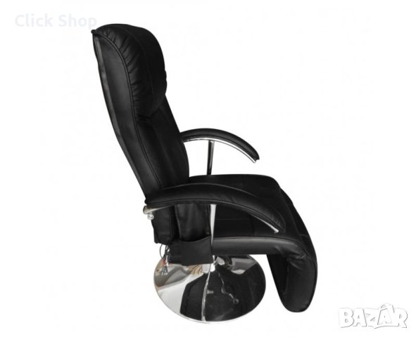 Масажен стол, черен, изкуствена кожа, снимка 2 - Столове - 40703460