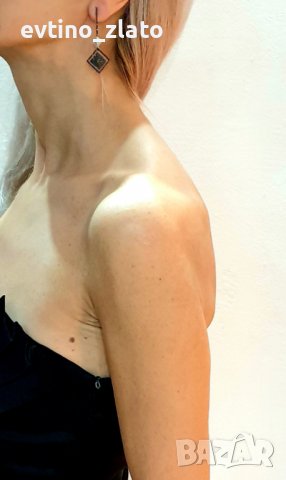 Златни обеци 18К с диаманти 0,60 ct, снимка 4 - Обеци - 39049342