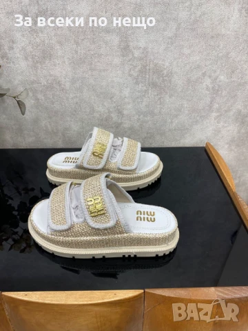 Miu Miu Дамски Чехли Миу Миу - 4 Налични Цвята Код E660, снимка 6 - Чехли - 51073509