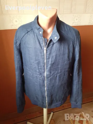 👉Ленено Zara Man Original L, снимка 3 - Якета - 49512230