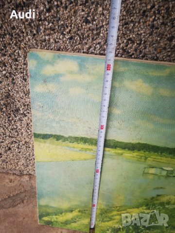 Продавам 3 броя ръчно рисувани маслени картини "Пейзажи", снимка 4 - Антикварни и старинни предмети - 34376223