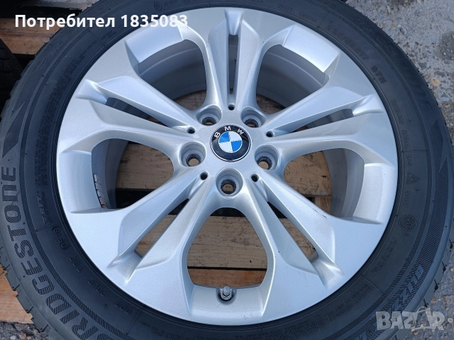 Лети джанти 17ки 5х112 BMW + зимни гуми 225/55/17 Bridgestone, снимка 6 - Гуми и джанти - 52593667
