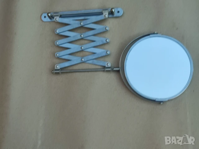 Козметично телескопично  огледало Ø16 см, двустранно, трикратно увеличение, хром., снимка 2 - Други стоки за дома - 51167453