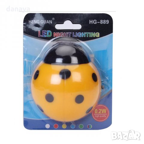 534 Детска нощна лед лампа за стена Калинка Лампа за контакт с копче 0.5W, снимка 12 - Лампи за стена - 32130051
