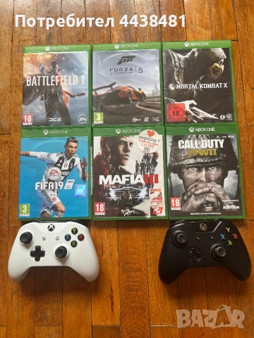 Xbox One, игры и 2 контролера, снимка 6 - Xbox конзоли - 53914501