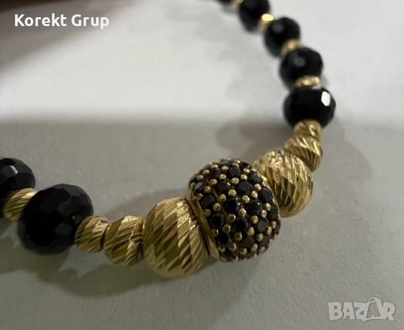 Златна гривна с маниста  , снимка 8 - Гривни - 53037888