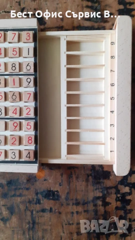 игра Судоку масивно дървено 22,5х23,5х3,1 см размер, с 99 броя плочки от луксозно масивно дърво, снимка 5 - Образователни игри - 51230238