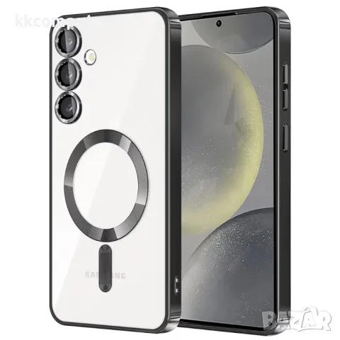 Калъф силикон Electro MagSafe Прозрачен Камера Protect /Черна-рамка/ за SAMSUNG A55 Баркод : 3131880
