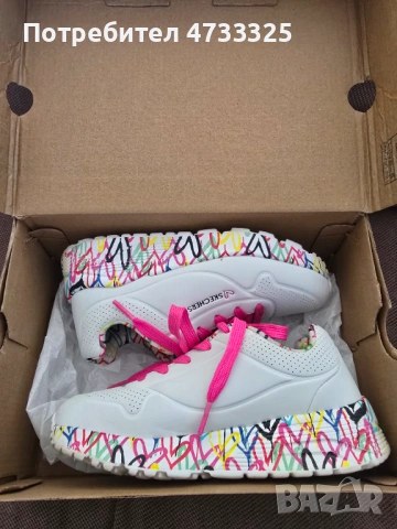 Оригинални Skechers x JGoldcrown: Uno Lite – Светещи цветове и сърца, №32