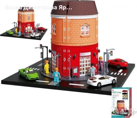 Град Комплект с 4 автомобила за деца над 3 години, снимка 2 - Други - 48426829