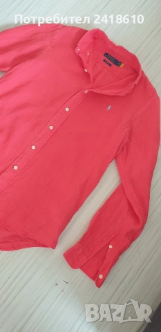 POLO Ralph Lauren Len/ Лен Custom Fit Mens Size M  ОРИГИНАЛ! Мъжка Ленена Риза., снимка 2 - Ризи - 53709193