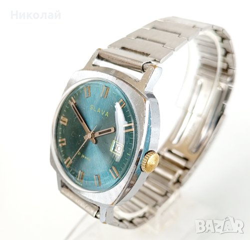 Slava Слава 21j cal. 2414 руски механичен часовник , снимка 3 - Мъжки - 42722569