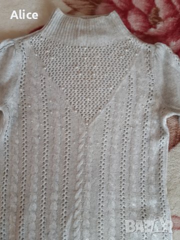 Дамски сив пуловер, марка "WHITE HOUSE BLACK MARKET" - S/M , снимка 2 - Блузи с дълъг ръкав и пуловери - 37756640