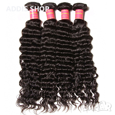 Перуанска коса (1 пакет) - дълбока вълна / вътък от човешка коса, снимка 2 - Продукти за коса - 44610198
