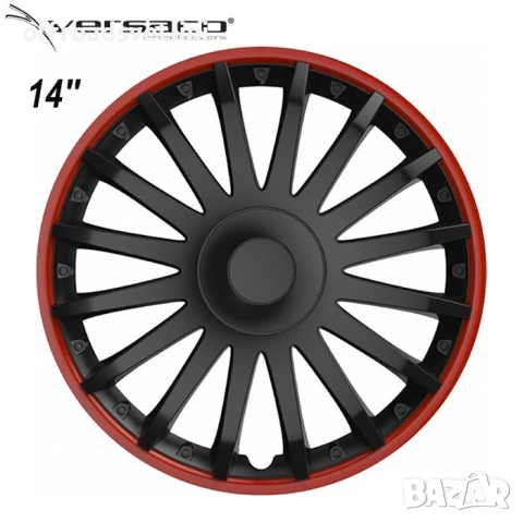 Versaco Slovakia Тасове за джанти 14'' Versaco Crystal RED Black Черни