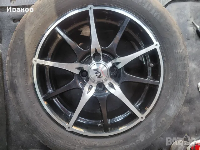  Единична алуминиева джанта 15" 4x100 с лятна гума Continental 185/65 R15