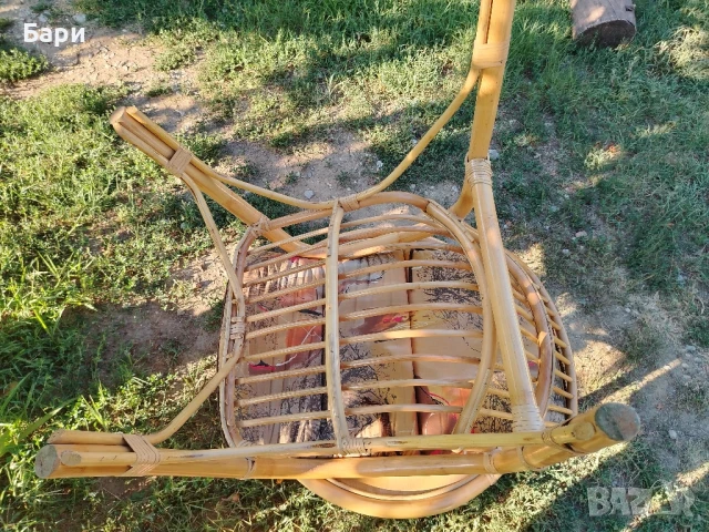 Комплект от два стола и маса от ратан, снимка 15 - Столове - 40134449