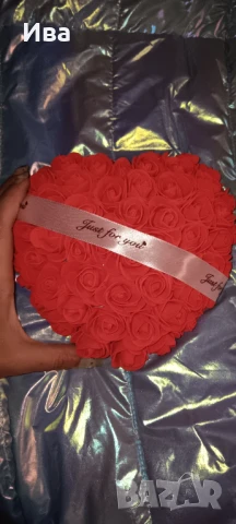 Ръчно направени мечета и сърца от фоамени рози, снимка 2 - Ръчно изработени сувенири - 50814270