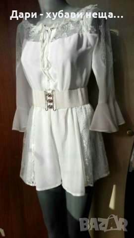 Официален гащеризон - рокля, с блестяща дантела и подплата ПРОМОЦИЯ -10%🍀❤M/L,L❤🍀арт.4351, снимка 3 - Гащеризони - 37145518