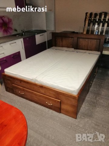 Спалня  с три чекмеджета-МАСИВ в цвят !, снимка 3 - Спални и легла - 31353325