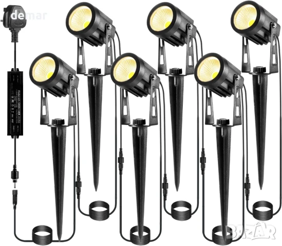 IRISECO 6 в 1 градински прожектори, алуминиеви нисковолтови LED, 21 метра, IP65