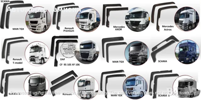Ветробрани за товарни автомобили DAF IVECO MAN RENAULT SCANIA VOLVO...