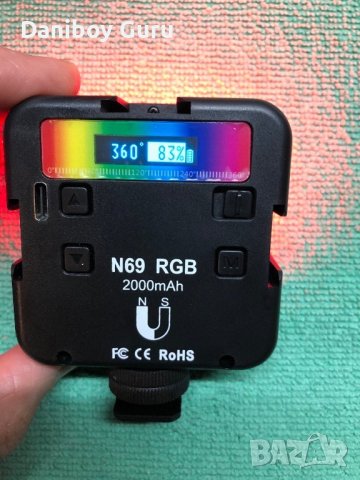 RGB видео светлини, LED светлина за камера 360° Пълноцветно преносимо фотографско осветление, снимка 5 - Светкавици, студийно осветление - 38485936