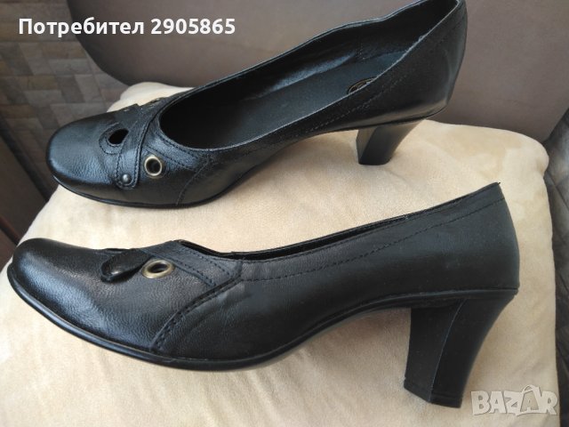 Нови кожени български обувки, снимка 2 - Дамски обувки на ток - 42300193