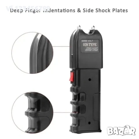 Мощен електрошок 928, С кабел и черен калъф, 8000кВт , снимка 4 - Къмпинг осветление - 53969134