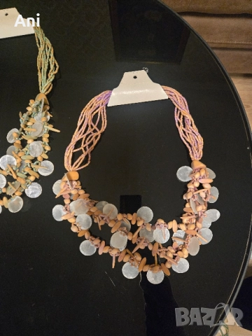 Уникални гердани РЪЧКА ИЗРАБОТКА със седеф, снимка 2 - Колиета, медальони, синджири - 52462191