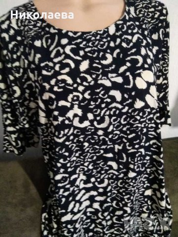 Рокля в черно и кремаво,M/L, снимка 2 - Рокли - 29626043