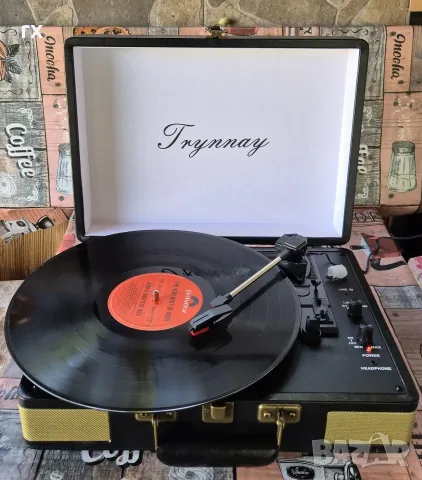 Грамофон Trynnay R610 Куфар с Bluetooth & Вградени Говорители, снимка 7 - Грамофони - 55877535