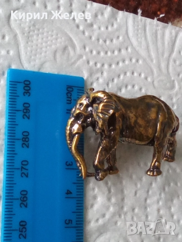 Бронзова фигурка на слон малка  52504, снимка 8 - Колекции - 52589495