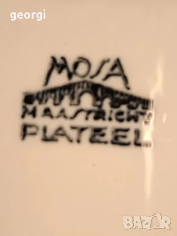 Холандска декоративна порцеланова чиния Mosa   22/2, снимка 4 - Декорация за дома - 49183139