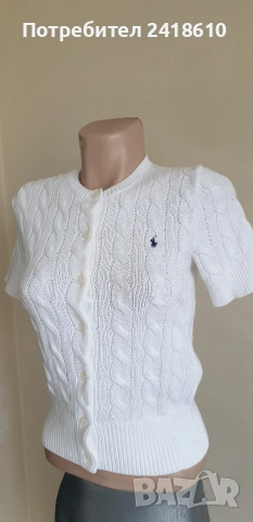 POLO Ralph Lauren Cable Pima Cotton Size XXS НОВО! ОРИГИНАЛ! Дамски Пуловер без Ръкави!, снимка 11 - Блузи с дълъг ръкав и пуловери - 54235951