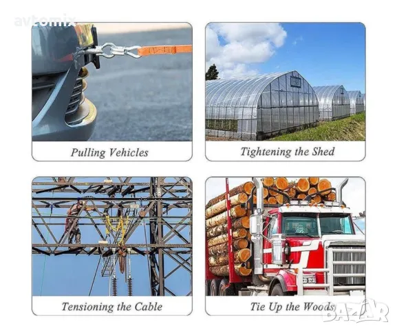 Ръчна лебедка-скрипец със стоманено въже, 4 тона, снимка 5 - Аксесоари и консумативи - 49749534