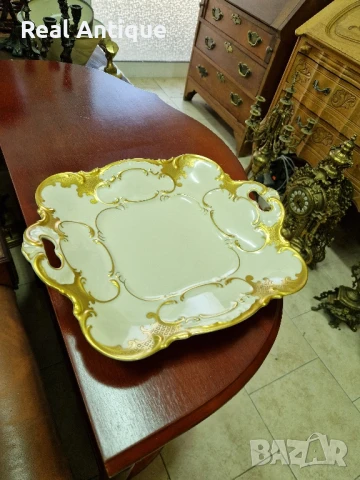 Рядко антикварно колекционерско немско порцеланово плато Hutschenreuther , снимка 4 - Други ценни предмети - 50821985