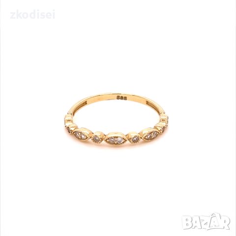 Златен дамски пръстен 1,20гр. размер:56 14кр. проба:585 модел:20144-6, снимка 1