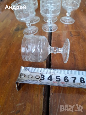 Стари стъклени чаши Хрусталь, снимка 5 - Други ценни предмети - 31853374